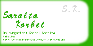sarolta korbel business card